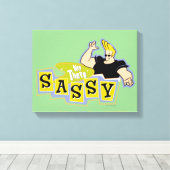 Johnny Bravo - Hey There Sassy Canvas Afdruk (Insitu (Houten vloer))