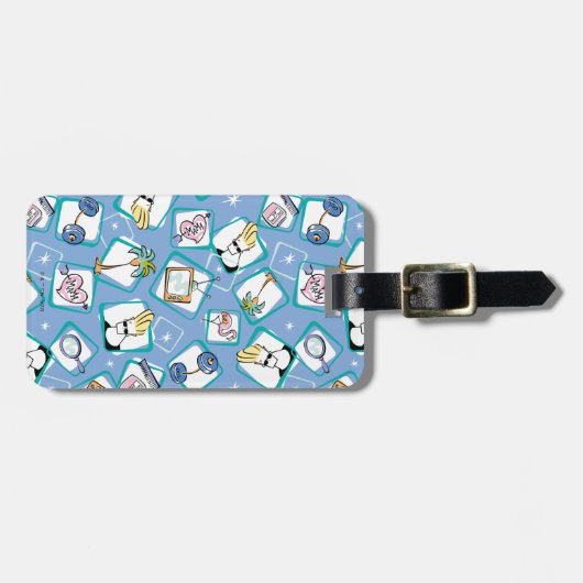 Johnny Bravo Icon Pattern Bagagelabel (Voorkant horizontaal)