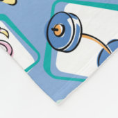 Johnny Bravo Icon Pattern Fleece Deken (Hoek)