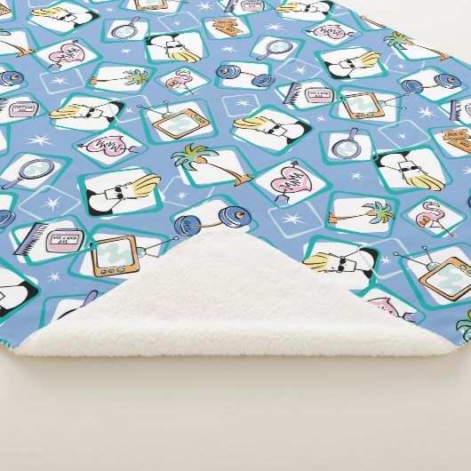 Johnny Bravo Icon Pattern Sherpa Deken (3/4)