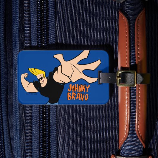Johnny Bravo Iconic Pose Bagagelabel (Voorkant Insitu 4)