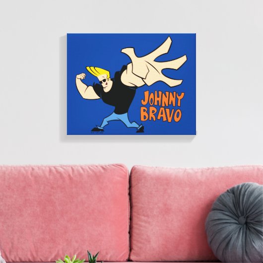 Johnny Bravo Iconic Pose Canvas Afdruk (Insitu (Woonkamer))