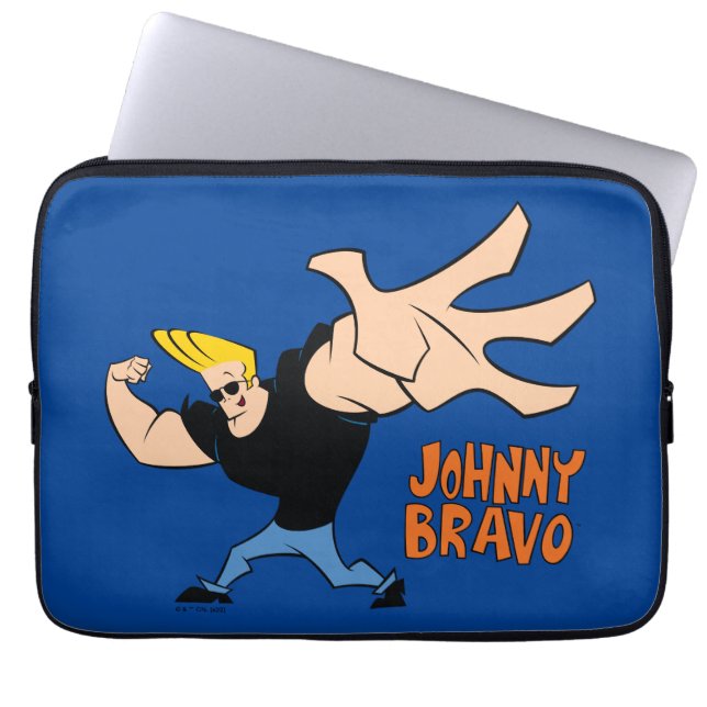 Johnny Bravo Iconic Pose Laptop Sleeve (Voorkant)