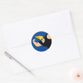 Johnny Bravo Iconic Pose Ronde Sticker (Envelop)