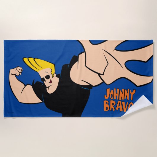 Johnny Bravo Iconic Pose Strandlaken (Voorkant)
