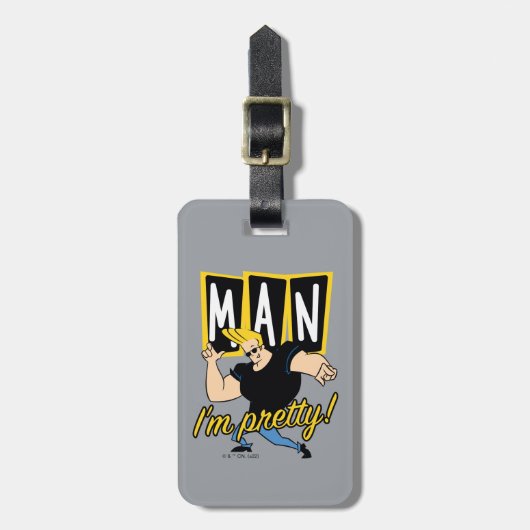 Johnny Bravo - Man dat ik  ben Bagagelabel (Voorkant verticaal)