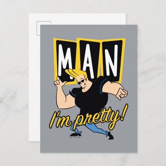 Johnny Bravo - Man dat ik  ben Briefkaart (Voorkant / Achterkant)
