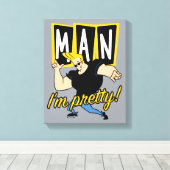 Johnny Bravo - Man dat ik  ben Canvas Afdruk (Insitu (Houten vloer))