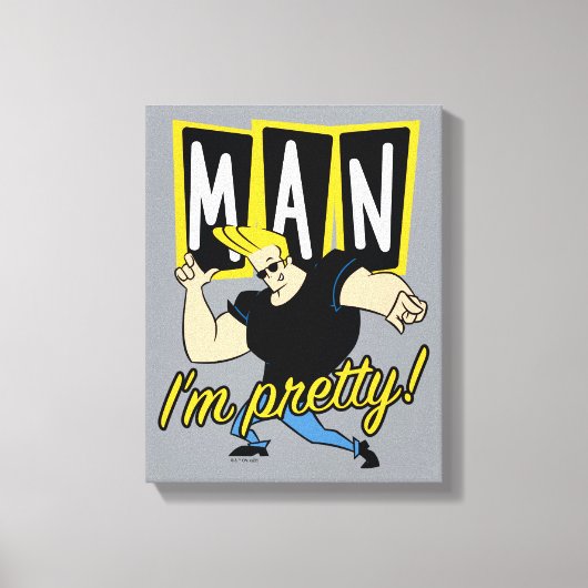 Johnny Bravo - Man dat ik  ben Canvas Afdruk (Voorkant)