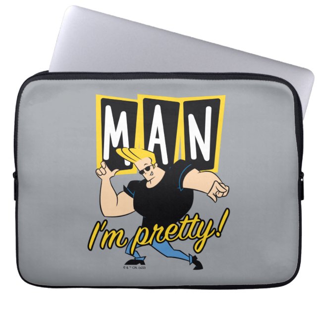 Johnny Bravo - Man dat ik  ben Laptop Sleeve (Voorkant)