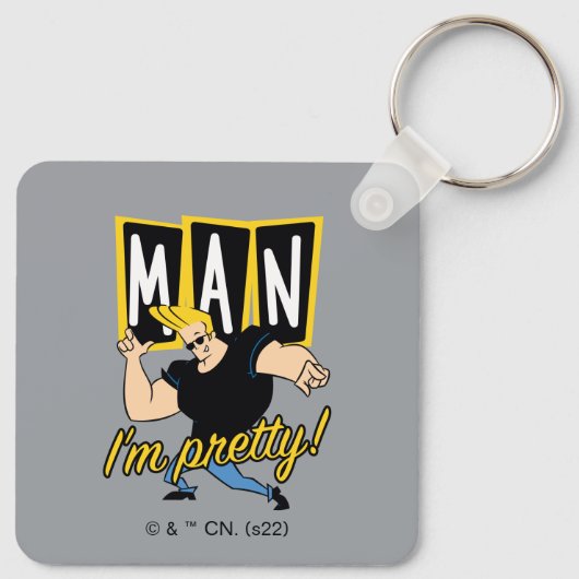 Johnny Bravo - Man dat ik  ben Sleutelhanger (Achterkant)