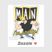 Johnny Bravo - Man dat ik  ben Sticker (Vel)