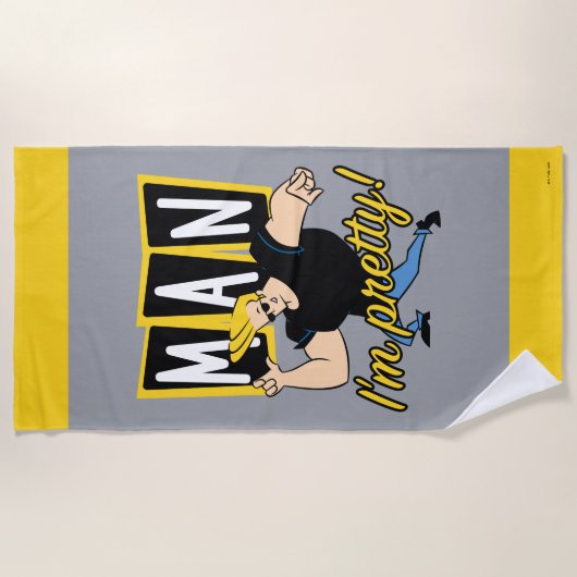 Johnny Bravo - Man dat ik  ben Strandlaken (Voorkant)