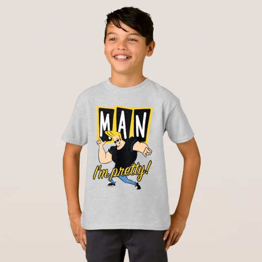 Johnny Bravo - Man dat ik  ben T-shirt (Voorkant volledig)