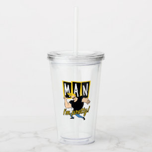 Johnny Bravo - Man ik ben  Acryl Drinkbeker