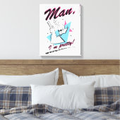 Johnny Bravo - Man ik ben  Retro Graphic Canvas Afdruk (Insitu (Slaapkamer))