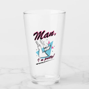 Johnny Bravo - Man ik ben Retro Graphic Glas