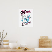 Johnny Bravo - Man ik ben Retro Graphic Poster (Keuken)