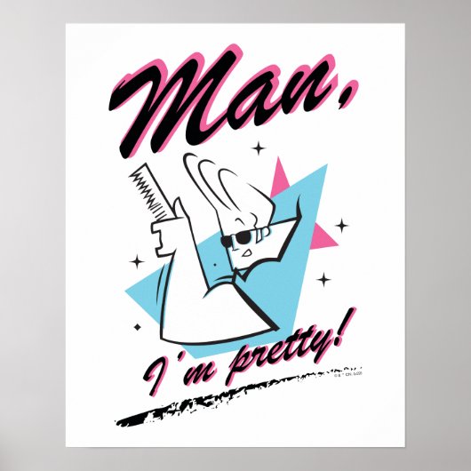 Johnny Bravo - Man ik ben Retro Graphic Poster (Voorkant)