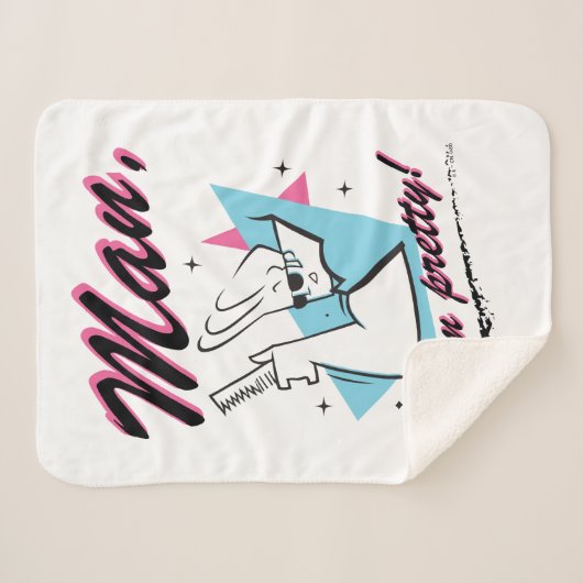 Johnny Bravo - Man ik ben  Retro Graphic Sherpa Deken (Voorkant (horizontaal))