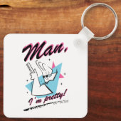 Johnny Bravo - Man ik ben  Retro Graphic Sleutelhanger (Achterkant)