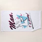 Johnny Bravo - Man ik ben Retro Graphic Strandlaken (Voorkant)