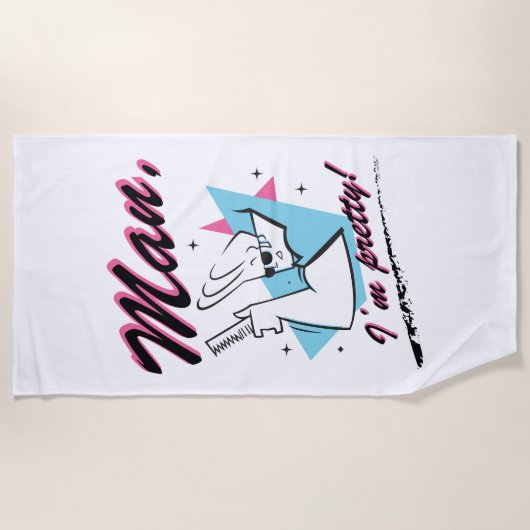 Johnny Bravo - Man ik ben  Retro Graphic Strandlaken (Voorkant)