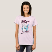 Johnny Bravo - Man ik ben  Retro Graphic T-shirt (Voorkant volledig)