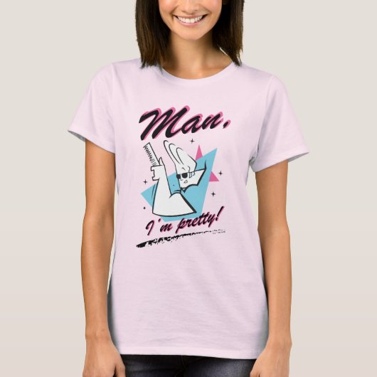 Johnny Bravo - Man ik ben  Retro Graphic T-shirt (Voorkant)