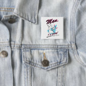Johnny Bravo - Man ik ben  Retro Graphic Vierkante Button 5,1 Cm (In situ)