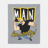 Johnny Bravo - Man I'm Pretty Fleece Deken (Voorkant)