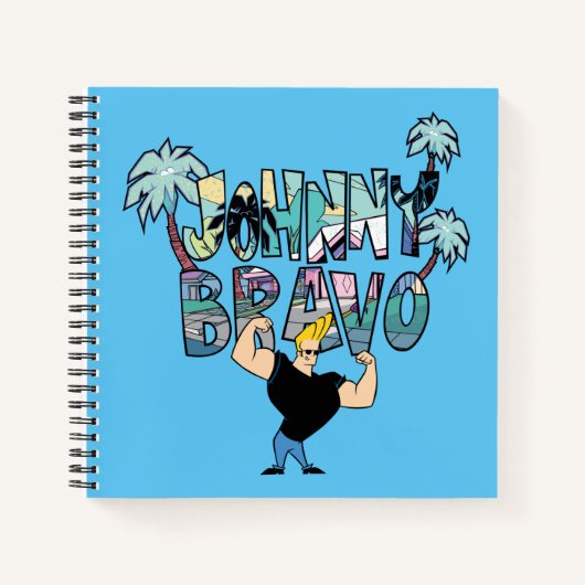 Johnny Bravo Palm Naam Notitieboek (Voorkant)