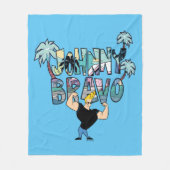 Johnny Bravo Palm Tree Name Fleece Deken (Voorkant)