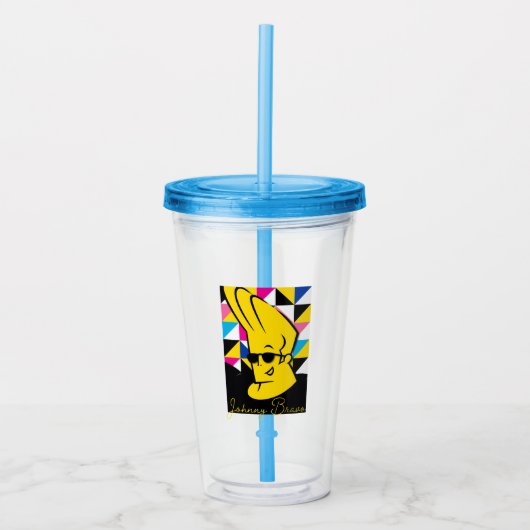 Johnny Bravo Pop Art Graphic Acryl Drinkbeker (Voorkant)