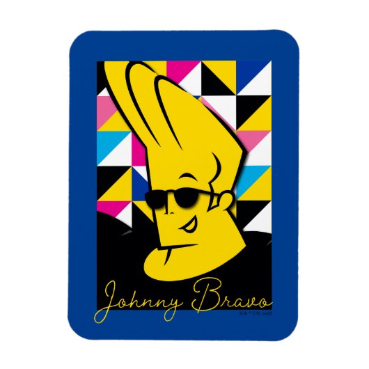 Johnny Bravo Pop Art Graphic Magneet (Verticaal)