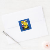 Johnny Bravo Pop Art Graphic Vierkante Sticker (Envelop)