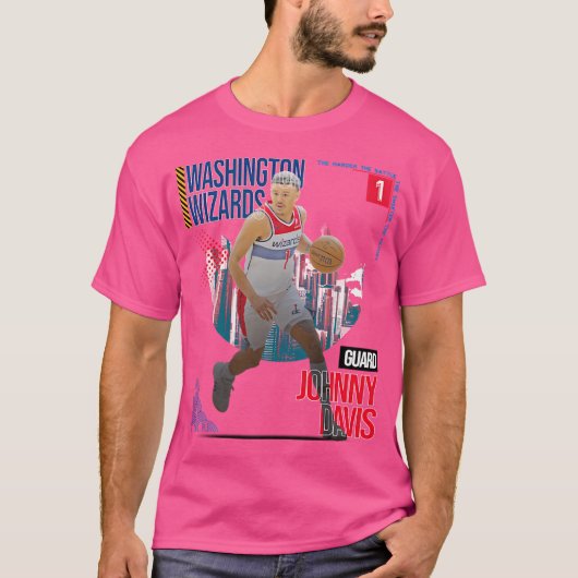 Johnny Davis Basketball Art Wizards 2 T-shirt (Voorkant)
