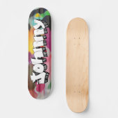 Johnny Graffiti Custom Personalized Skateboard (Voorkant)
