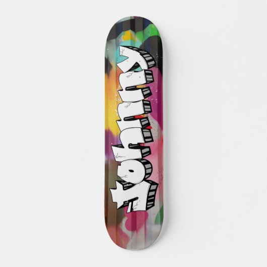Johnny Graffiti Custom Personalized Skateboard (Voorkant)