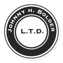 Johnny H. Bolder Ronde Sticker