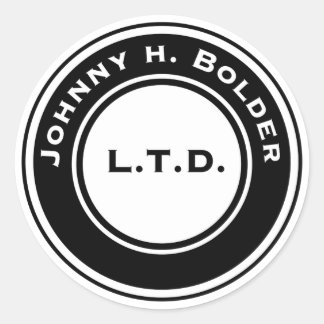 Johnny H. Bolder Ronde Sticker