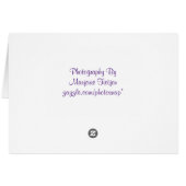 Johnny Jump Up Carte de remerciements (Dos Horizontal)