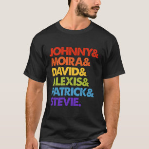 Johnny, Moira en David en Alexis T-shirt