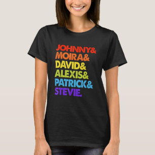 Johnny, Moira en David en Alexis T-shirt
