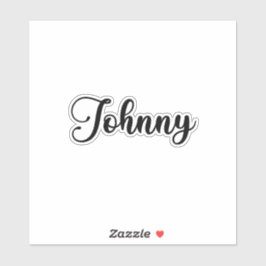 Johnny Name - Handgeschreven kalligrafie Sticker