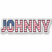 Johnny Prénom USA Sticker Stickerset (Devant)