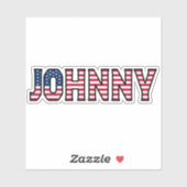 Johnny Prénom USA Sticker Stickerset (Feuille)