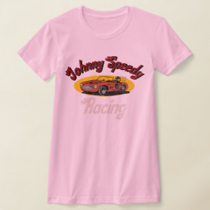 Johnny speedy racen met een nood t-shirt
