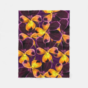 Johnny springt de Paarse Floral Fleece Blanket omh Deken