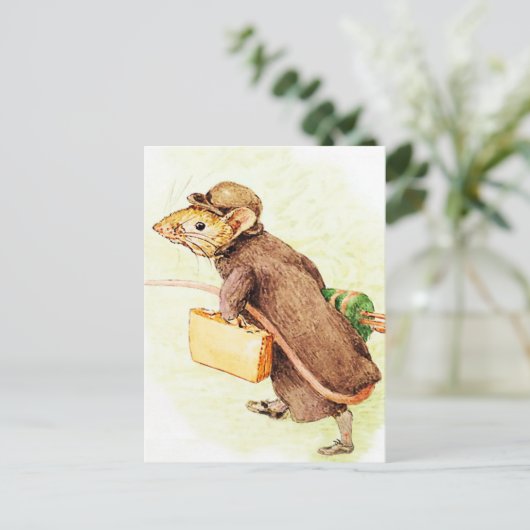 “Johnny Town-mouse” door Beatrix Potter Briefkaart (Staand voorkant)